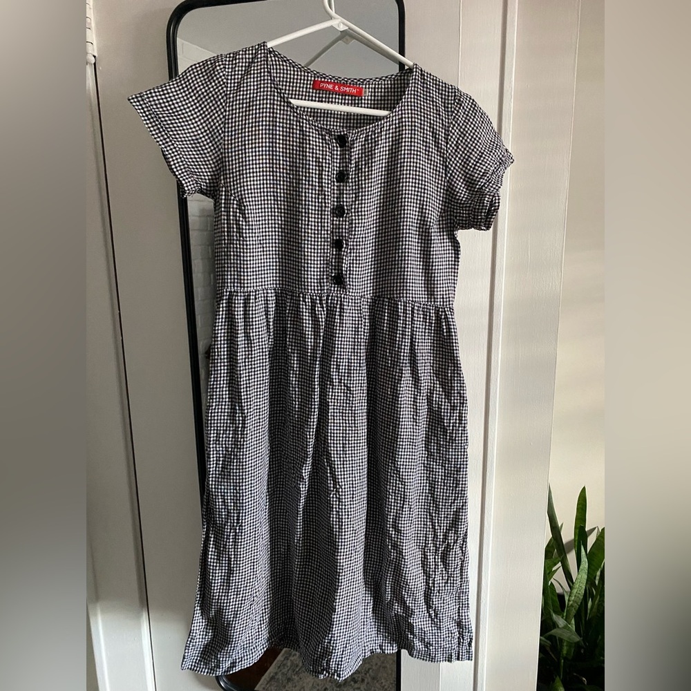 Pyne and Smith size XS black and white check dress